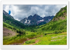 Maroon Bells Landscape, Colorado Ultra HD Wallpaper for 4K UHD Widescreen Desktop, Lockscreen, Screensaver, TV, Tablet, Smartphone