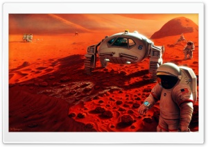 Mars Exploration Artwork 4K UHD Wallpaper for Widescreen and UltraWide Desktop, UltraHD TV, Smartphone, Tablet