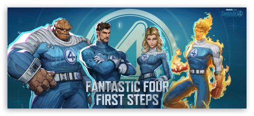 Marvel Rivals The Fantastic Four First Steps Game UltraHD Wallpaper for UltraWide 21:9 24:10 32:9 ; Dual 5:3 16:9 ;