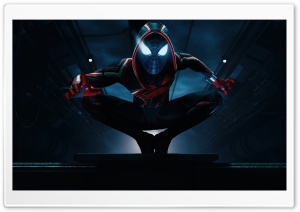 Marvels Spider-Man Miles Morales, Video Game, Dark 4K UHD Wallpaper for Widescreen and UltraWide Desktop, UltraHD TV, Smartphone, Tablet