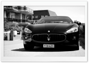 Maserati Gran Turismo Black and White Ultra HD Wallpaper for 4K UHD Widescreen desktop, tablet & smartphone