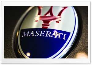 Maserati Logo Close-Up Ultra HD Wallpaper for 4K UHD Widescreen desktop, tablet & smartphone