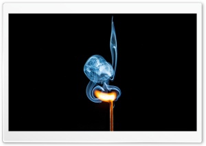 Matchstick Burning, Blue Smoke Ultra HD Wallpaper for 4K UHD Widescreen desktop, tablet & smartphone