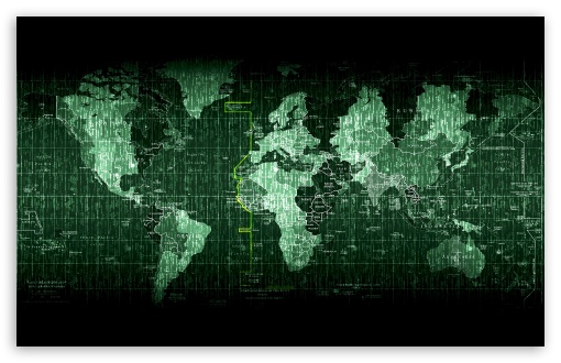 Matrix Code World Map Ultra Hd Desktop Background Wallpaper For 4k Uhd Tv Tablet Smartphone - World Map Wallpaper 4k