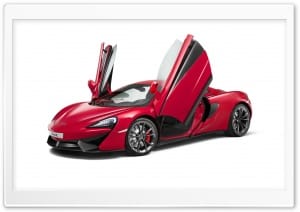 McLaren 540C Supercar Butterfly Doors White Background 4K UHD Wallpaper for Widescreen and UltraWide Desktop, UltraHD TV, Smartphone, Tablet