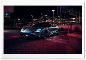 McLaren 765LT Supercar, Night Photography 4K UHD Wallpaper for Widescreen and UltraWide Desktop, UltraHD TV, Smartphone, Tablet