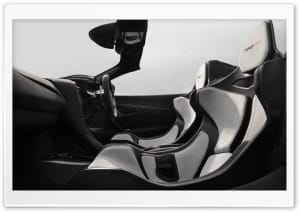 McLaren 788HS Black and White Interior 4K UHD Wallpaper for Widescreen and UltraWide Desktop, UltraHD TV, Smartphone, Tablet