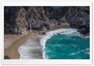 McWay Falls at Julia Pfeiffer Burns State Park, California Ultra HD Wallpaper for 4K UHD Widescreen desktop, tablet & smartphone
