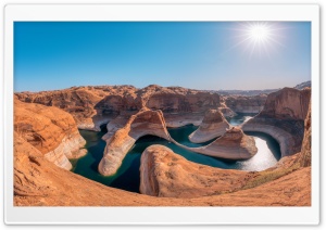 Meandering Waterways of Lake Powell in Utah's Canyon Country 4K UHD Wallpaper for Widescreen and UltraWide Desktop, UltraHD TV, Smartphone, Tablet