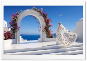 Mediterranean Summer Wedding in Greece 4K UHD Wallpaper for Widescreen and UltraWide Desktop, UltraHD TV, Smartphone, Tablet