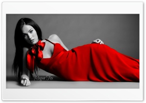 Megan Fox in Red Dress Ultra HD Wallpaper for 4K UHD Widescreen desktop, tablet & smartphone