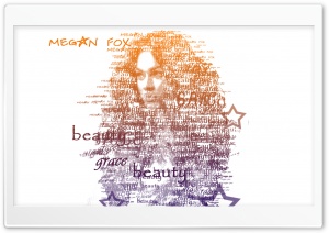 Megan Fox Typography Ultra HD Wallpaper for 4K UHD Widescreen desktop, tablet & smartphone