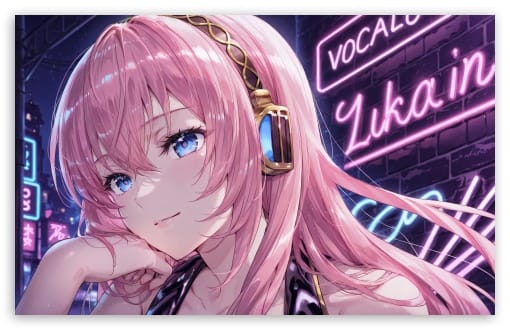 Megurine Luka Aesthetic Vocaloid Anime Art UltraHD Wallpaper for UHD 16:9 ; HD 16:9 ; UltraWide 21:9 24:10 32:9 32:10 ; Widescreen 16:10 ; Tablet 1:1 ; Mobile 9:16 9:19.5 9:20 ; Dual 16:10 16:9 ;