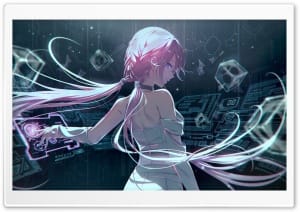 Megurine Luka Trained Card 4K UHD Wallpaper for Widescreen and UltraWide Desktop, UltraHD TV, Smartphone, Tablet