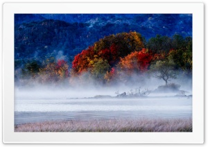 Melody Of Mist Dawn At Lake Hibara 4K UHD Wallpaper for Widescreen and UltraWide Desktop, UltraHD TV, Smartphone, Tablet