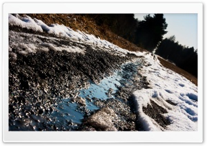 Melted Snow 4K UHD Wallpaper for Widescreen and UltraWide Desktop, UltraHD TV, Smartphone, Tablet