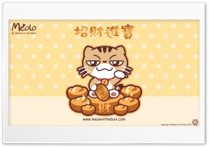 Meolo Chinese New Year - Meow in the Box Ultra HD Wallpaper for 4K UHD Widescreen desktop, tablet & smartphone