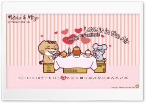 Meolo Valentines Day - Meow in the Box Ultra HD Wallpaper for 4K UHD Widescreen desktop, tablet & smartphone
