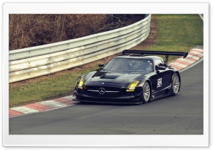 Mercedes Benz SLS On Race Track Ultra HD Wallpaper for 4K UHD Widescreen desktop, tablet & smartphone