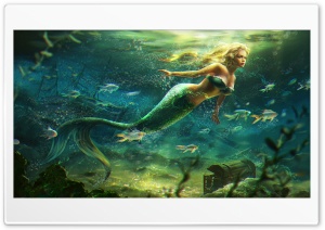 mermaid by anotherwanderer 4K UHD Wallpaper for Widescreen and UltraWide Desktop, UltraHD TV, Smartphone, Tablet