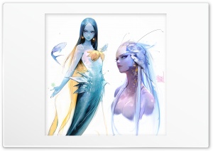 mermaid sketch Ultra HD Wallpaper for 4K UHD Widescreen desktop, tablet & smartphone