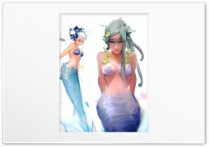 mermaid sketch 2 Ultra HD Wallpaper for 4K UHD Widescreen desktop, tablet & smartphone
