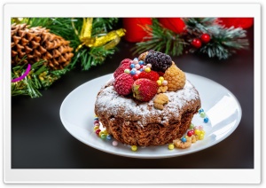 Merry Christmas 2019, Sweets, Cupcake Ultra HD Wallpaper for 4K UHD Widescreen desktop, tablet & smartphone