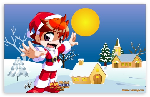 merry Christmas UltraHD Wallpaper for Widescreen 16:10 ;