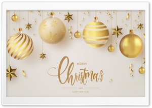 Merry Christmas and Happy New Year 4K UHD Wallpaper for Widescreen and UltraWide Desktop, UltraHD TV, Smartphone, Tablet