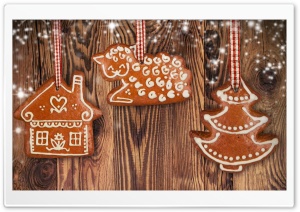 Merry Christmas Gingerbread Ultra HD Wallpaper for 4K UHD Widescreen desktop, tablet & smartphone