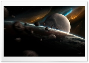 Meteorites In Space Ultra HD Wallpaper for 4K UHD Widescreen desktop, tablet & smartphone