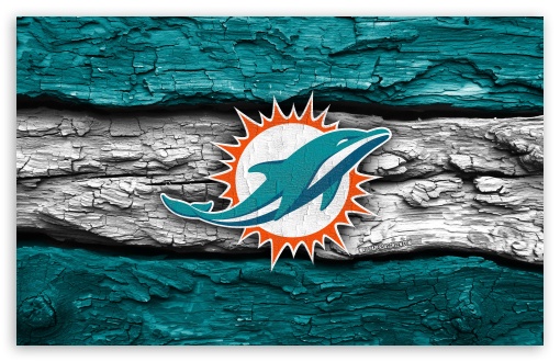 Miami Dolphins Wooden Logo UltraHD Wallpaper for Widescreen 16:10 ;