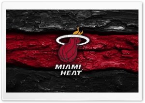 Miami Heat Wooden Logo 4K UHD Wallpaper for Widescreen and UltraWide Desktop, UltraHD TV, Smartphone, Tablet