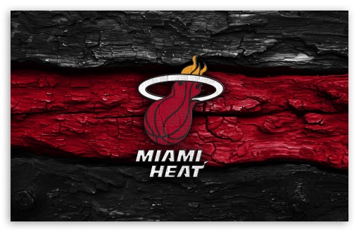 Miami Heat Wooden Logo UltraHD Wallpaper for Widescreen 16:10 ;