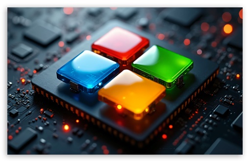 Microsoft 3D Logo UltraHD Wallpaper for Widescreen 16:10 ;