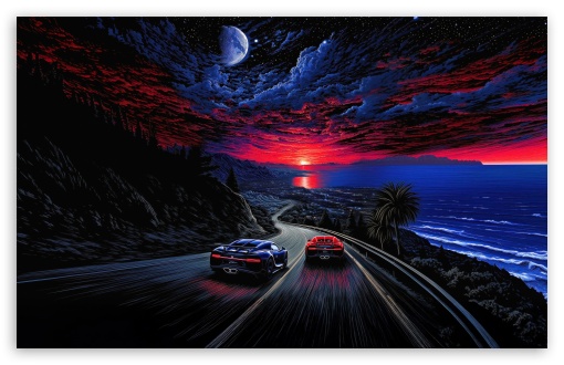 Midnight Coastline Race UltraHD Wallpaper for UHD 16:9 ; HD 16:9 ; UltraWide 21:9 24:10 32:9 32:10 ; Widescreen 16:10 5:3 ; Fullscreen 4:3 5:4 3:2 ; Tablet 1:1 ; Mobile 9:16 9:19.5 9:20 10:16 2:3 3:5 3:4 ; Dual 16:10 5:3 16:9 4:3 5:4 3:2 ;