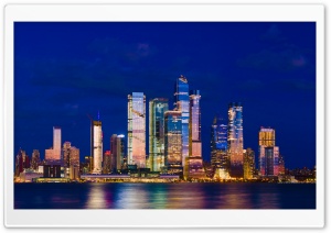 Midtown Manhattan Skyline NYC Night 4K UHD Wallpaper for Widescreen and UltraWide Desktop, UltraHD TV, Smartphone, Tablet
