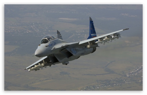 MiG -35 Blue Tail UltraHD Wallpaper for Widescreen 16:10 ;