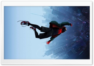 Miles Morales Flying Ultra HD Wallpaper for 4K UHD Widescreen Desktop, Lockscreen, Screensaver, TV, Tablet, Smartphone