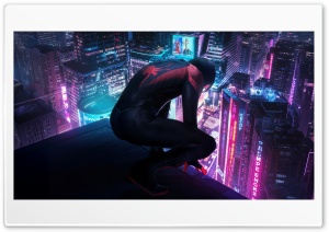 Miles Morales In The Shadows 4K UHD Wallpaper for Widescreen and UltraWide Desktop, UltraHD TV, Smartphone, Tablet