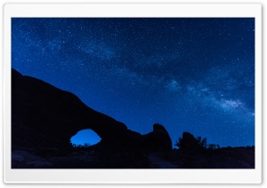 Milky Way Glitters Over Arches National Park, Utah Ultra HD Wallpaper for 4K UHD Widescreen desktop, tablet & smartphone