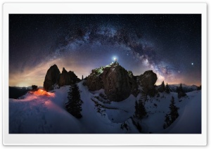 Milky Way Night Sky Astrophotography Ultra HD Wallpaper for 4K UHD Widescreen desktop, tablet & smartphone
