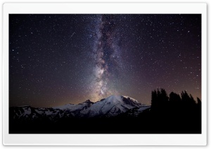 MILKYWAY BEHIND MOUNTAINS Ultra HD Wallpaper for 4K UHD Widescreen desktop, tablet & smartphone