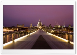 Millennium Bridge And St Paul's Ultra HD Wallpaper for 4K UHD Widescreen desktop, tablet & smartphone