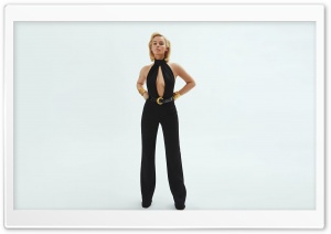 Millie Gibson Stylish Black Jumpsuit Photoshoot 4K UHD Wallpaper for Widescreen and UltraWide Desktop, UltraHD TV, Smartphone, Tablet