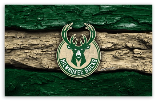 Milwaukee Bucks Wooden Logo UltraHD Wallpaper for Widescreen 16:10 ;
