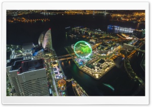 Minato Mirai Aerial View Ultra HD Wallpaper for 4K UHD Widescreen desktop, tablet & smartphone