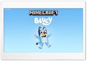 Minecraft Bluey DLC 4K UHD Wallpaper for Widescreen and UltraWide Desktop, UltraHD TV, Smartphone, Tablet