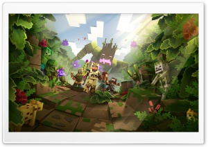 Minecraft Dungeons, Jungle Awakens 4K UHD Wallpaper for Widescreen and UltraWide Desktop, UltraHD TV, Smartphone, Tablet