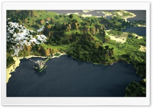 Minecraft Landscape Ultra HD Wallpaper for 4K UHD Widescreen desktop, tablet & smartphone
